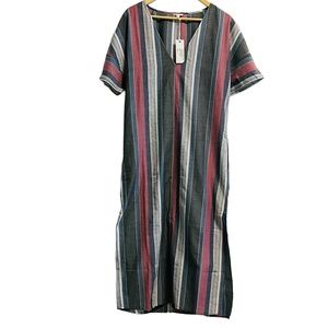 Tarik Friday Kaftan Coverup Tunic Midi Dress Small